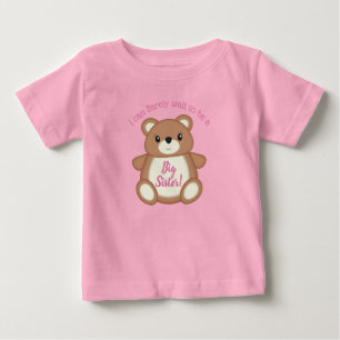 Pink Teddy Bear Baby Dusche Big Sister T-shirt