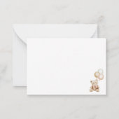 Pink Teddy Bear Baby Dusche Danke Karte (Rückseite)