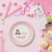 Pink Teddy Bear Baby Dusche Pappteller (Party)