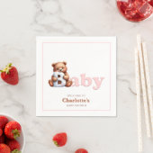 Pink Teddy Bear Baby Dusche Serviette (Beispiel)