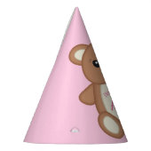 Pink Teddy Bear Baby Geburtstagsparty Partyhütchen (Links)