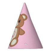 Pink Teddy Bear Baby Geburtstagsparty Partyhütchen (Rechts)