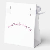 Pink Teddy Bear Baby Shower Favor Bag Geschenkschachtel (Rückseite)