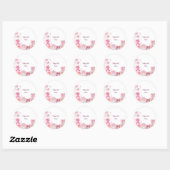Pink Teddy Bear Baby Shower Favor Sticker (Blatt)