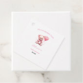 Pink Teddy Bear Baby Shower Geschenkanhänger (Beispiel)