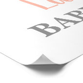 Pink Teddy Bear Baby Shower Girl Begrüßungszeichen Poster (Ecke)