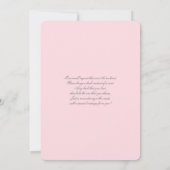 Pink Teddy Bear Baby Shower Girl Einladung (Rückseite)