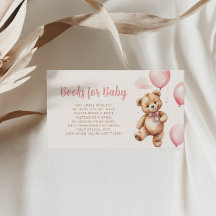 Pink Teddy Bear Babydusche Bücher für Baby