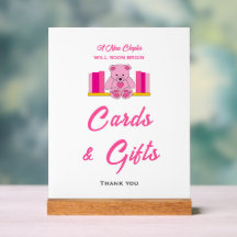 Pink Teddy Bear Babyduschkarten & Geschenke Unters