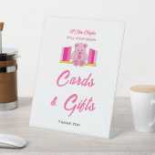 Pink Teddy Bear Babyduschkarten & Geschenke Unters Sockelschild (In SItu)