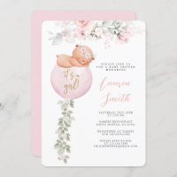 Pink Teddy Bear Balloon Baby Shower Girl