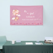 Pink Teddy Bear Balloon Babydusche Banner (Messeveranstaltung)