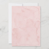 Pink Teddy Bear Balloon Beary First Birthday Einladung (Rückseite)