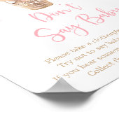 Pink Teddy Bear Balloon Say Baby Game Poster nicht (Ecke)