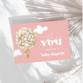 Pink Teddy Bear Balloon Vorab warten Danke Karte