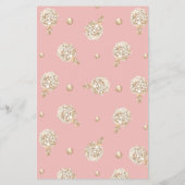 Pink Teddy Bear Balloons Baby Showspiel BINGO Flyer (Hinten)