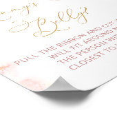 Pink Teddy Bear Balloons How big is Mommy's Belly Poster (Ecke)