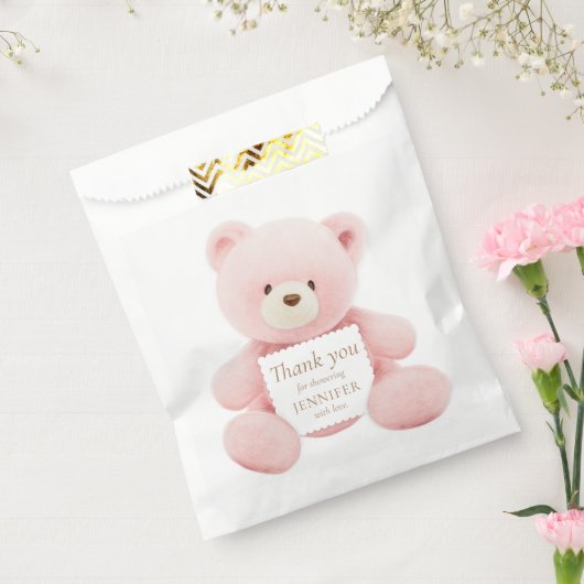 Pink Teddy Bear Danke Geschenktütchen (Versiegelt)