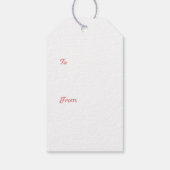 Pink Teddy Bear Erste Weihnachtsfeier Geschenkanhänger (Rückseite)