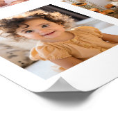 Pink Teddy Bear Geburtstag Foto Milestone Poster (Ecke)