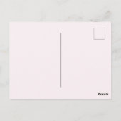 Pink Teddy Bear Girl Babydusche Einladung Postkarte (Rückseite)