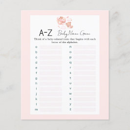 Pink Teddy Bear One Baby Name Dusche Spiel