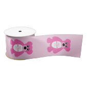 Pink Teddy Bear Personalisiert Babydusche Satinband (Spule)