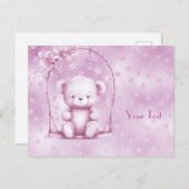 Pink Teddy Bear Postkarte (Vorne/Hinten)