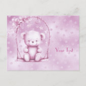 Pink Teddy Bear Postkarte (Vorderseite)