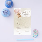 Pink Teddy Bear rät das Preisspiel Flyer (Einzeln)