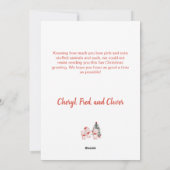 Pink Teddy Bear Retro Weihnachtskarte Feiertagskarte (Rückseite)