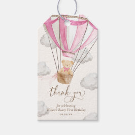 Pink Teddy Bear Vielen Dank, dass Sie am ersten Ge Geschenkanhänger