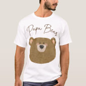 Pink Teddy Bearly Wait Papa Bear Baby Dusche T-Shirt (Vorderseite)