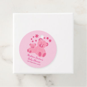 Pink Teddy Bears Niedlich Girl Baby Dusche Geschenkanhänger