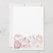 Pink Teddy & Florals Girl Baby Dusche Einladung (Rückseite)