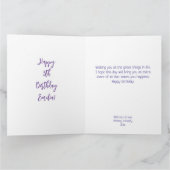 Pink Teddy Geburtstagsfeier Fotokarte Karte (Innenseite)