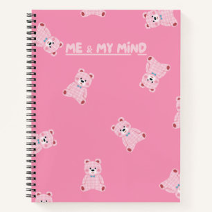 "Pink Teddy Parade - Kawaii Journal Notebook" Notizblock