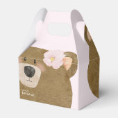 Pink Teddy wir können frühzeitig abwarten Mädchen Geschenkschachtel (Rückseite)