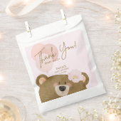 Pink Teddy wir können frühzeitig abwarten Mädchen Geschenktütchen (Ausgeschnitten)