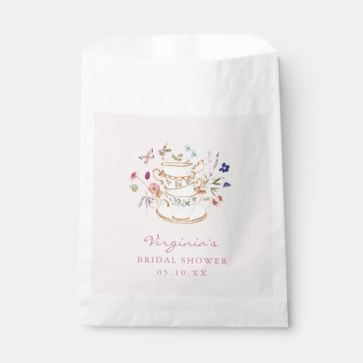 Pink Tee Gastgeschenk Tasche Geschenktütchen (Vorderseite)