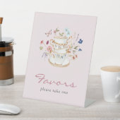 Pink Tee Gastgeschenke Pedestal Schild (In SItu)