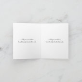 Pink Tee Party Danke Rose Gold White Card (Innenseite)