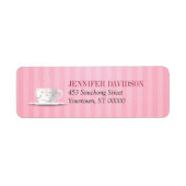 Pink Tee Party Rücksendeadresse (Vorne)