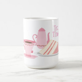 Pink Tee Set Themed Sticker Kaffeetasse