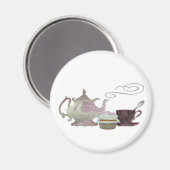 Pink Tee Zeitkunst Magnet (Vorderseite/Rückseite)