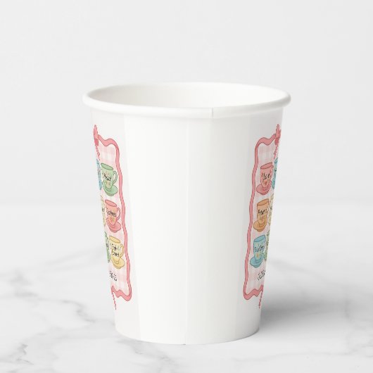 Pink Teebecher als Papierbecher (Rechts)