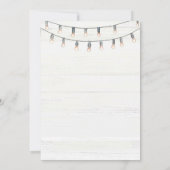 Pink Teepee Sleepover Zelt Geburtstag im Freien Einladung (Rückseite)