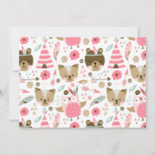 Pink Teepee Wild Einladung zum Geburtstag (Rückseite)