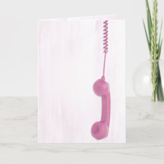 Pink-Telefonempfangskarte Karte (Vorderseite)