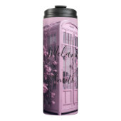 Pink Telefonkabine Thermal Tumbler Thermosbecher (Vorderseite)